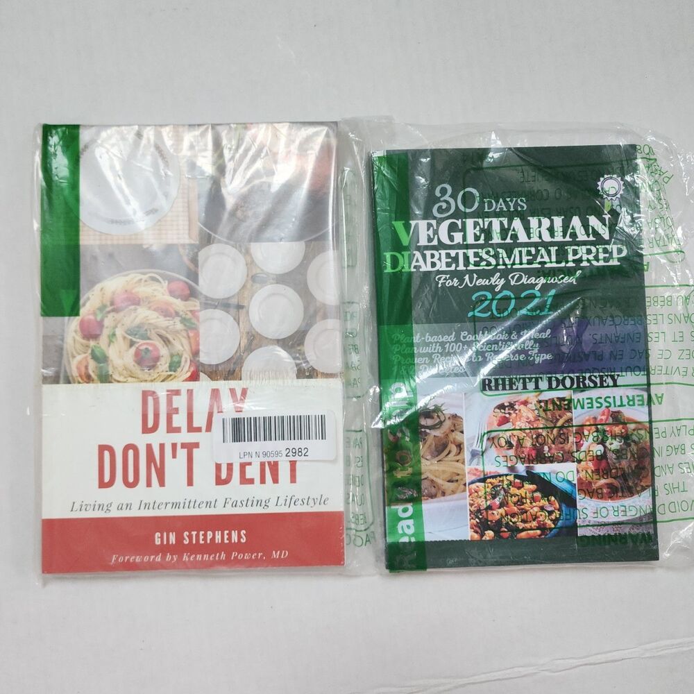 Vegetarian Cookbook intermittent Fasting book lot of Two Books